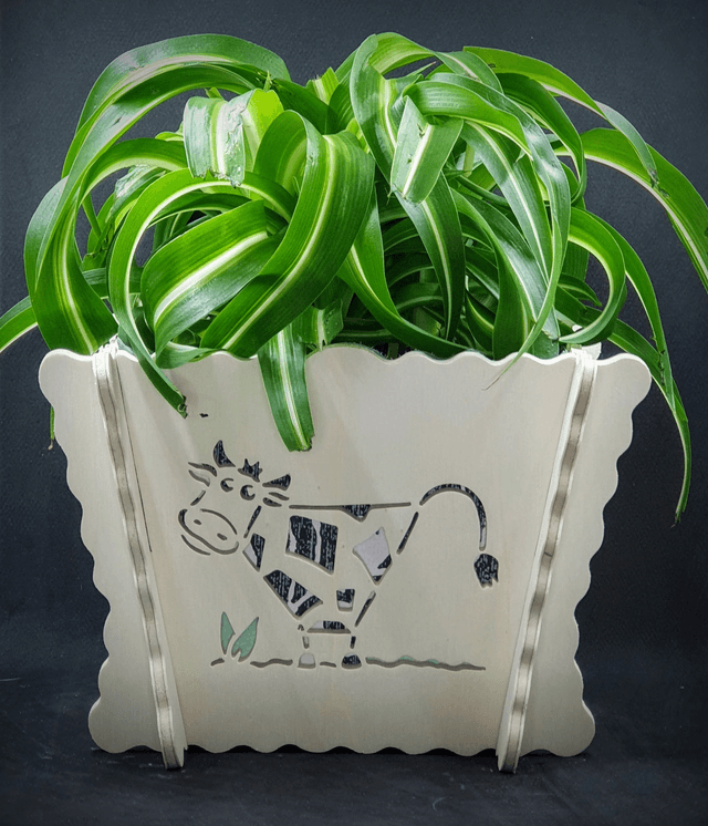 Cache-pot d'intérieur motif vache